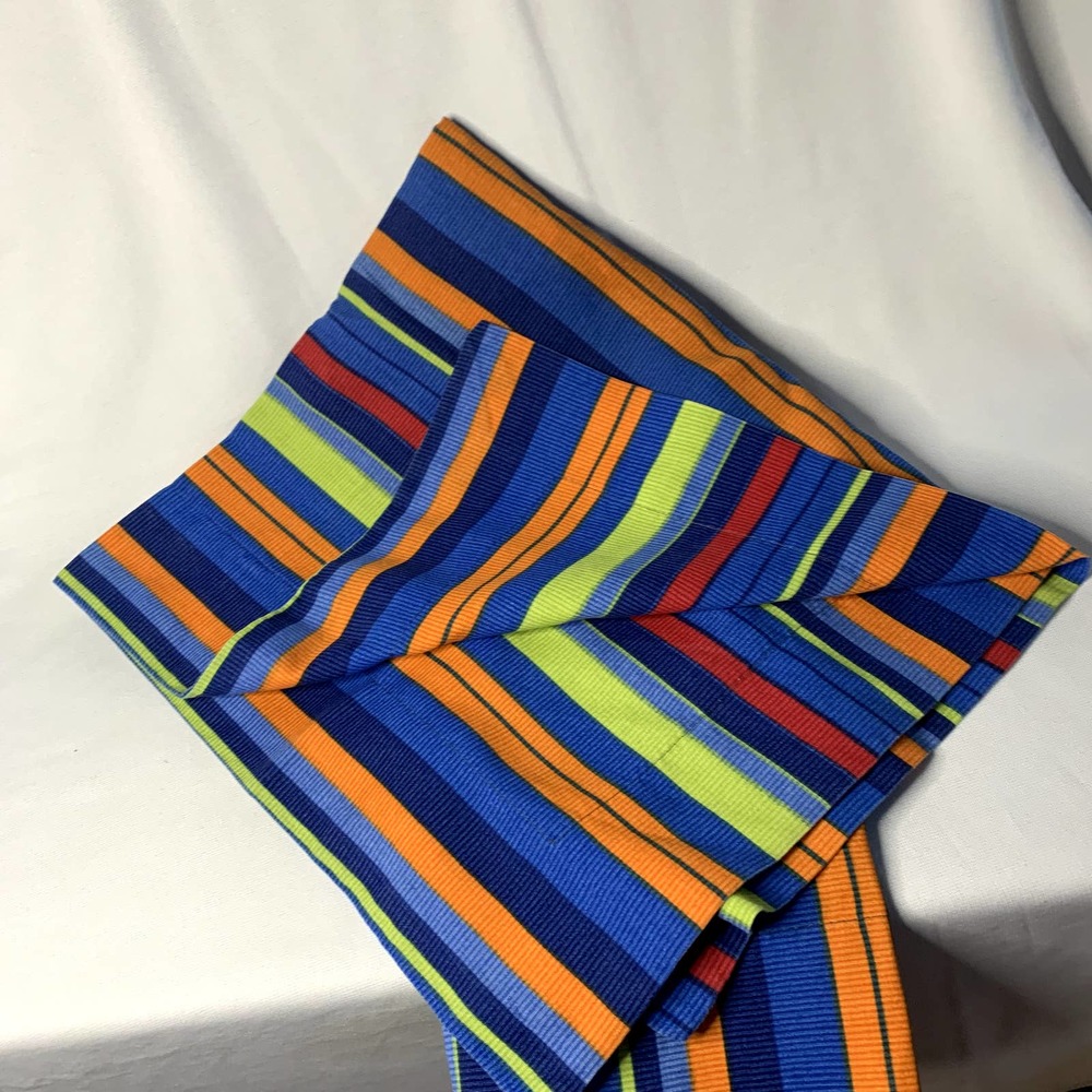 Pair of Spring Industries, Stand. (20 x 20in), Multicolored Striped Pillow Shams